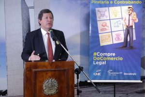 Edson Vismona in a lecture at Fecomercio, where he spoke about the importance of integrated action by productive entities and the public authorities.