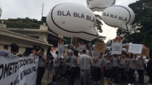 Los manifestantes protestan contra el contrabando en São Paulo; Crédito: Joyce Ribeiro - CBN